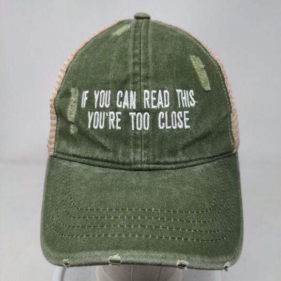 If You Can Read This You're Too Close Snapback Trucker Hat Multi OSFM Mesh Back - Picture 2 of 7